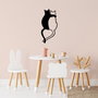 Wallity Love Cats - 478 Escultura de Pared de Metal Negra
